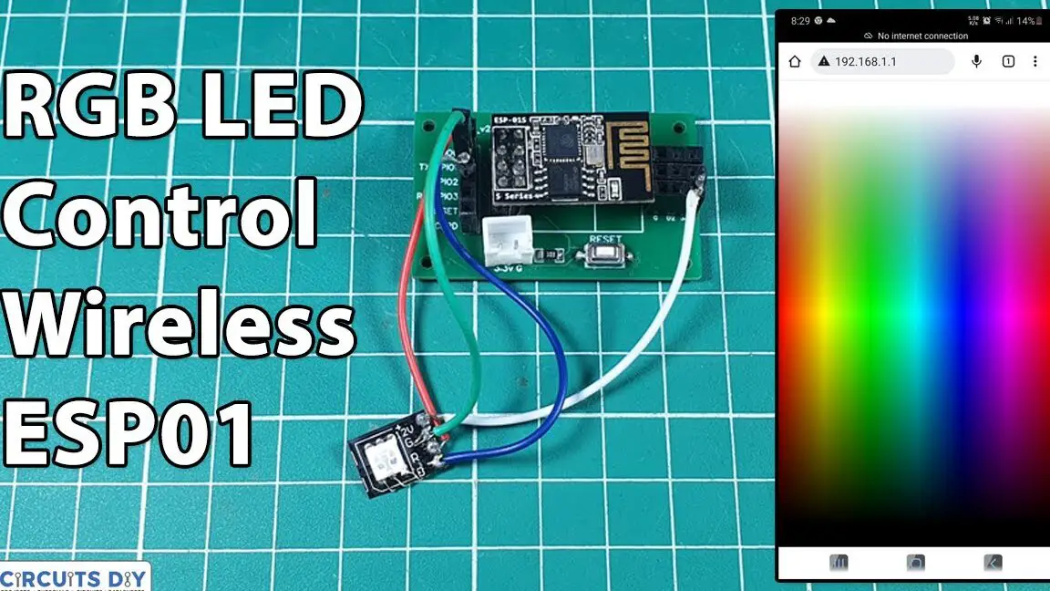 Cómo controlar LED RGB de forma inalámbrica usando ESP8266 ESP01