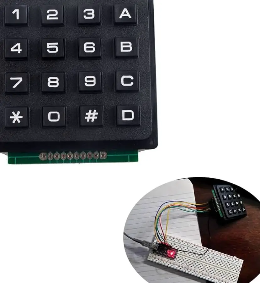 NEXTION Teclado matricial de 16 teclas Módulo de teclado de membrana 4x4 Matriz...
