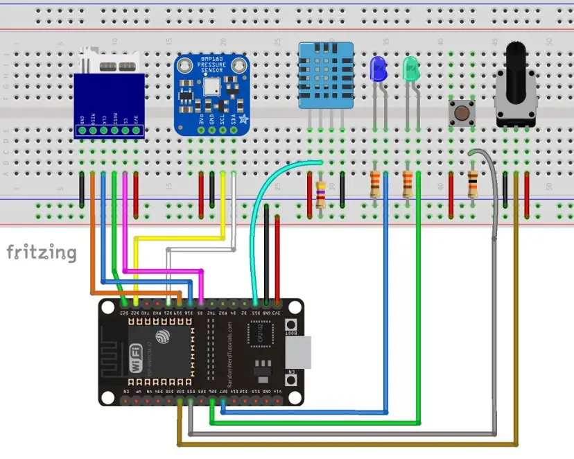 Construya un escudo de estación meteorológica ESP32 todo en uno