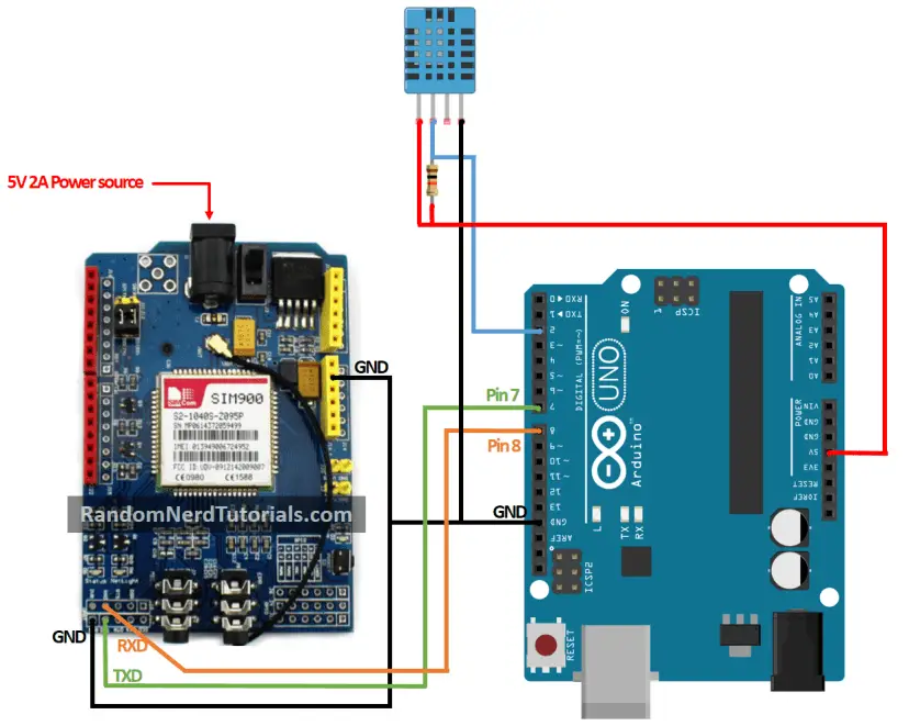 Solicitar datos del sensor vía SMS con Arduino y SIM900 GSM Shield