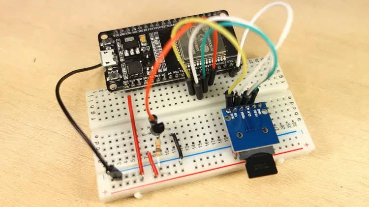 Temperatura de registro de datos ESP32 a la tarjeta MicroSD