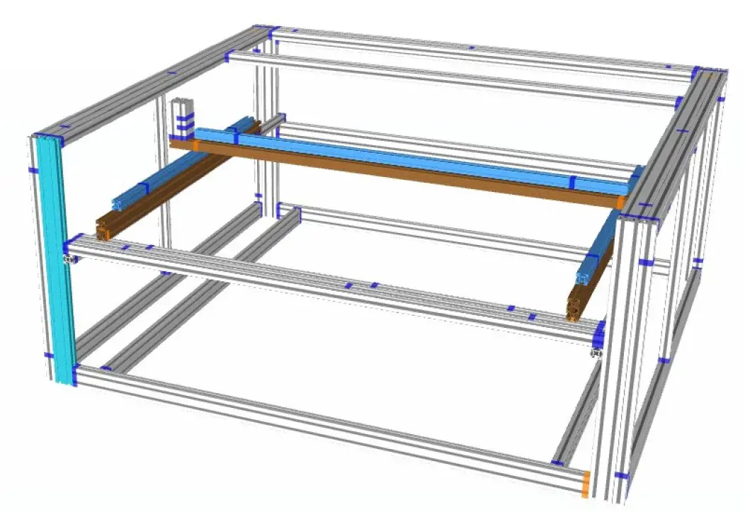 Construcción láser de CO2 de 45 W.