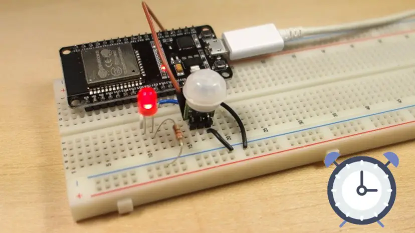 ESP32 con sensor de movimiento PIR mediante interrupciones y temporizadores