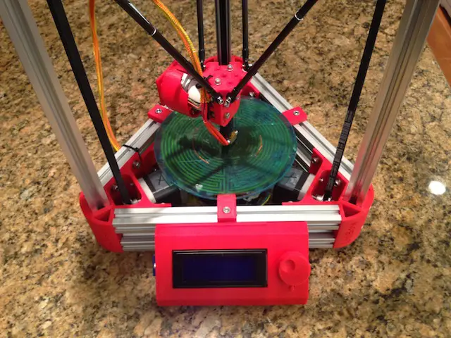 Impresora 3D Mini Kossel con ranura en V