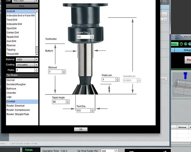 Calculadora de velocidades y avances CNC G-Wizard para fresadoras