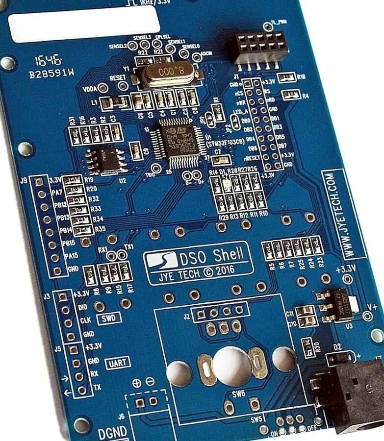 Kit de bricolaje de osciloscopio JYETech 'DSO Shell' con carcasa y sonda de clip...