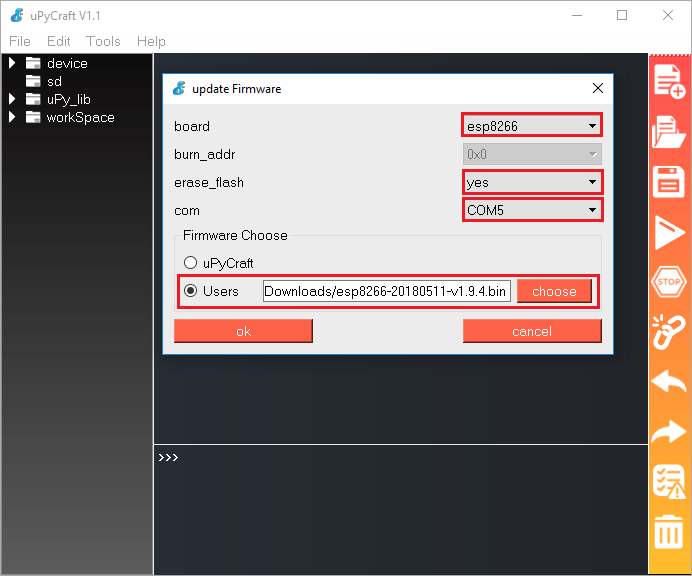 Flashear/cargar firmware MicroPython a ESP32 y ESP8266