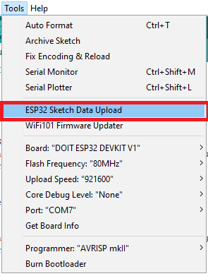 Instale el cargador del sistema de archivos ESP32 en el IDE de Arduino