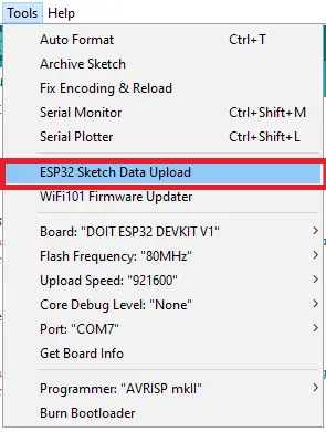 Instale el cargador del sistema de archivos ESP32 en el IDE de Arduino