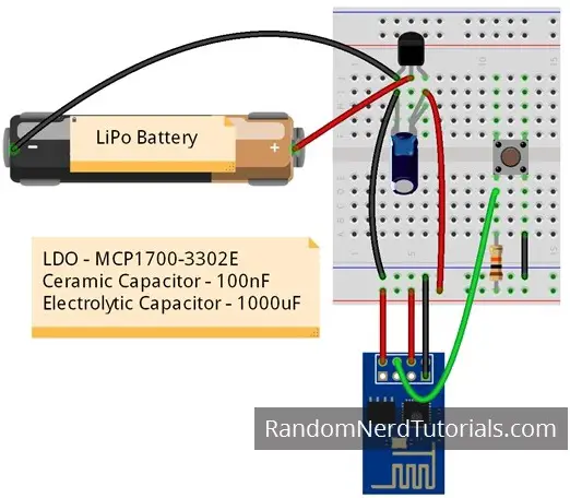 Registrador de datos de estación meteorológica de bajo consumo que utiliza ESP8266 y BME280 con MicroPython