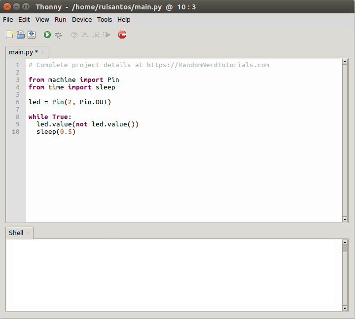Introducción a Thonny MicroPython (Python) IDE para ESP32 y ESP8266 | Tutoriales aleatorios para nerds