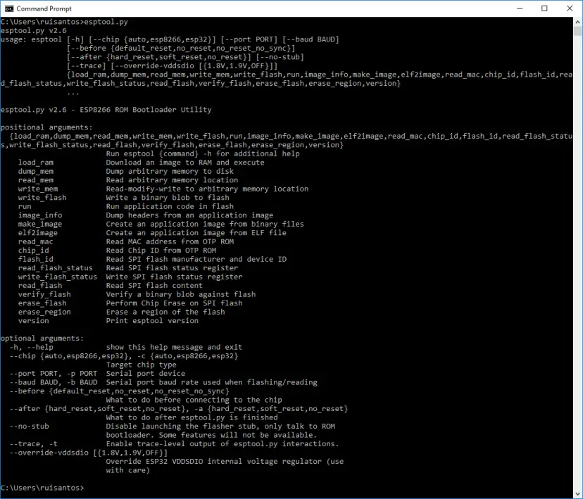 Actualización del firmware MicroPython a ESP32 y ESP8266 usando esptool.py