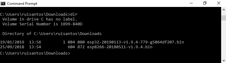 Actualización del firmware MicroPython a ESP32 y ESP8266 usando esptool.py