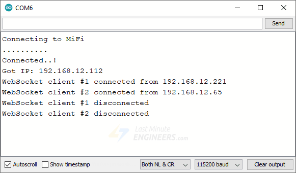 Cómo crear un servidor web ESP32 con WebSockets en Arduino IDE