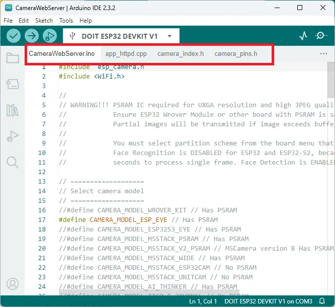 Streaming de vídeo ESP32 CAM y reconocimiento facial con Arduino IDE Streaming de vídeo ESP32 CAM y reconocimiento facial con Arduino IDE