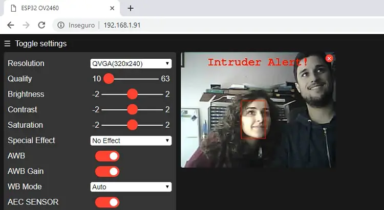 Streaming de vídeo ESP32 CAM y reconocimiento facial con Arduino IDE Streaming de vídeo ESP32 CAM y reconocimiento facial con Arduino IDE