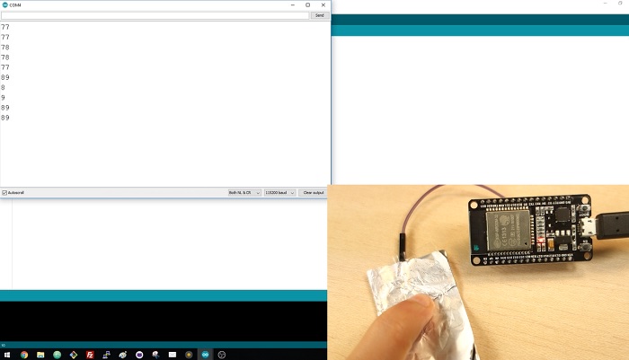Pines ESP32 para sensores táctiles capacitivos con Arduino IDE Pines ESP32 para sensores táctiles capacitivos con Arduino IDE