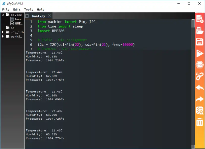 MicroPython: BME280 con ESP32 y ESP8266 (presión, temperatura, humedad)