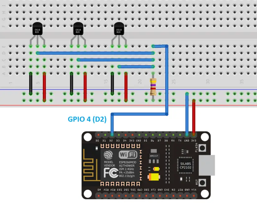 MicroPython: sensor de temperatura DS18B20 con ESP32 y ESP8266