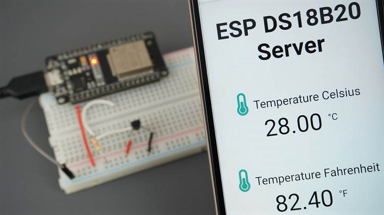 MicroPython: sensor de temperatura DS18B20 con ESP32 y ESP8266