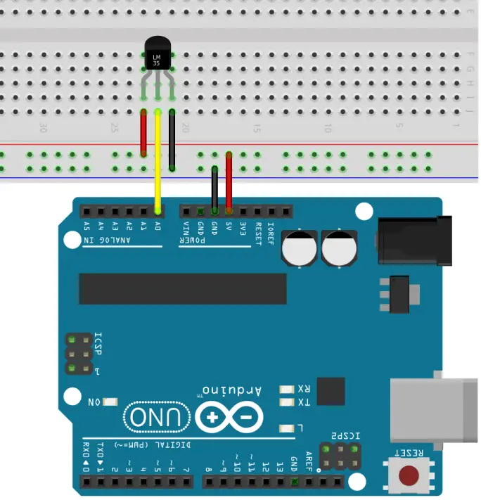 Instrucciones para sensores de temperatura LM35, LM335 y LM34 con Arduino