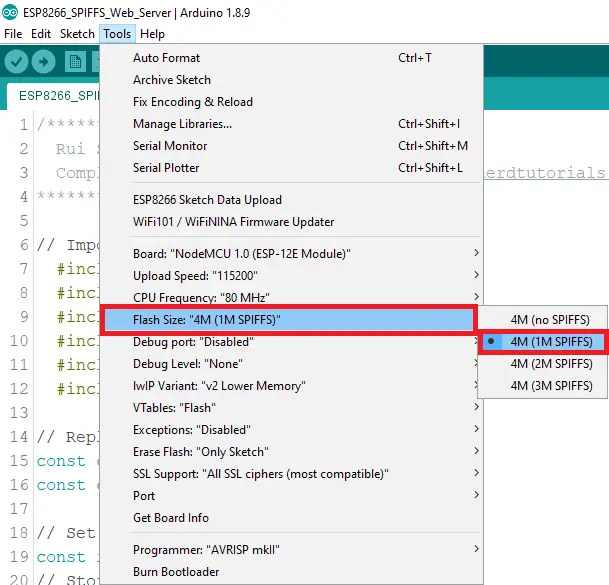 Servidor web ESP8266 con SPIFFS (SPI Flash File System) - NodeMCU