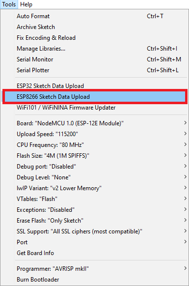 Servidor web ESP8266 con SPIFFS (SPI Flash File System) - NodeMCU