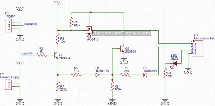 AHORRO DE ENERGÍA EXTREMO (0 µA) activando externamente el microcontrolador: Circuito de autoretención AHORRO DE ENERGÍA EXTREMO (0 µA) activando externamente el microcontrolador: Circuito de autoretención