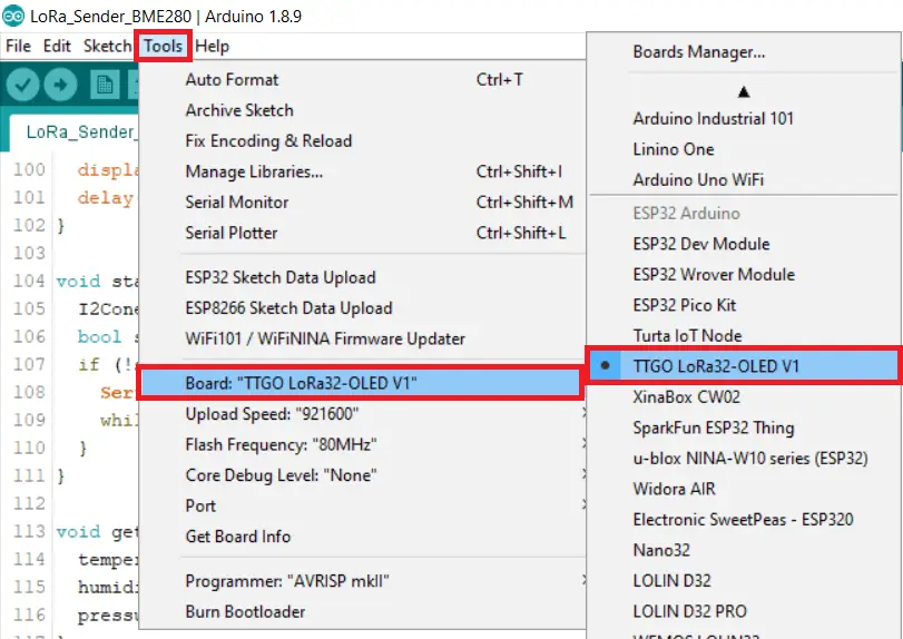 Monitoreo de sensor ESP32 LoRa con servidor web (comunicación de larga distancia)