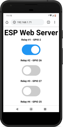 Módulo de relé ESP32: control de dispositivos de CA (servidor web)