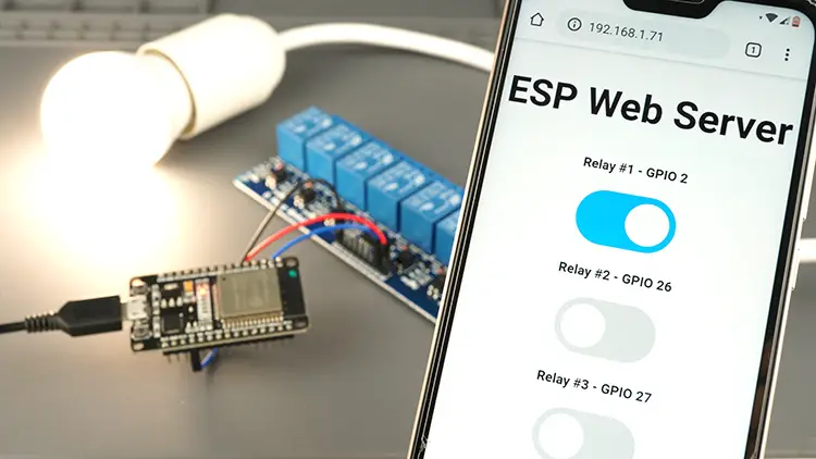 Módulo de relé ESP32: control de dispositivos de CA (servidor web)