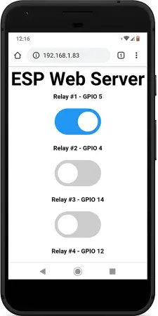 Módulo de relé ESP8266 NodeMCU - Control de dispositivos de CA (servidor web) Módulo de relé ESP8266 NodeMCU - Control de dispositivos de CA (servidor web)
