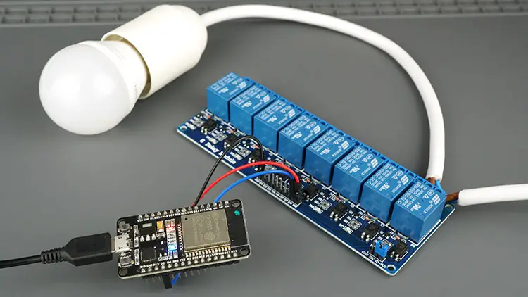 MicroPython: Módulo de relé con ESP32/ESP8266 (instrucciones + servidor web)