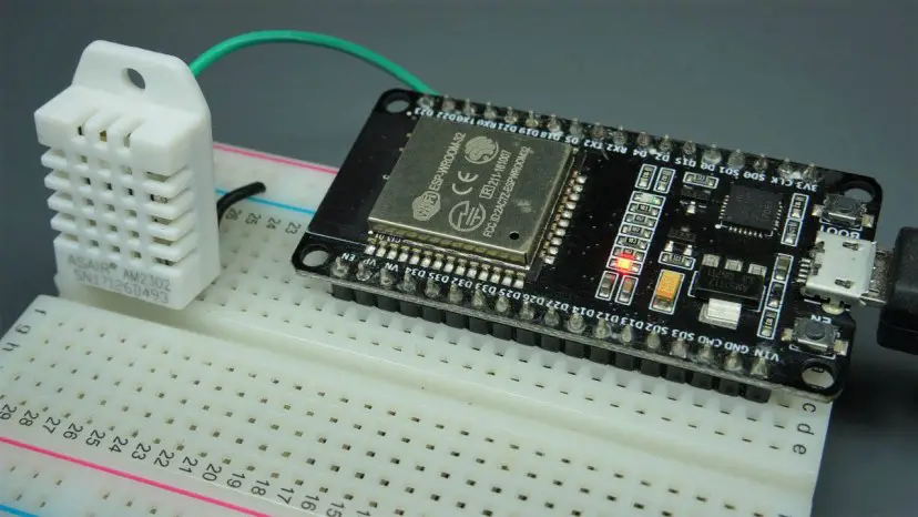 ESP32 con sensor de temperatura y humedad DHT11/DHT22 con Arduino IDE