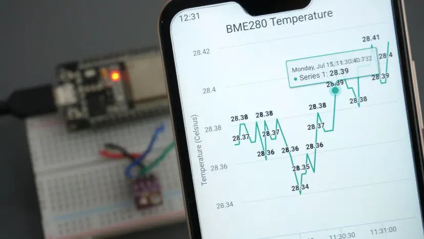 ESP32/ESP8266 muestra los valores del sensor en gráficos en tiempo real - servidor web