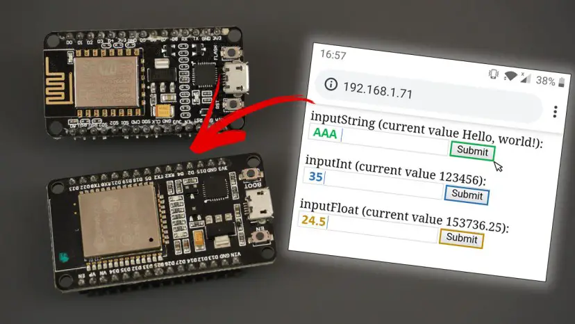 Entrada de datos en formato HTML Servidor web ESP32/ESP8266 con Arduino IDE Entrada de datos en formato HTML Servidor web ESP32/ESP8266 con Arduino IDE
