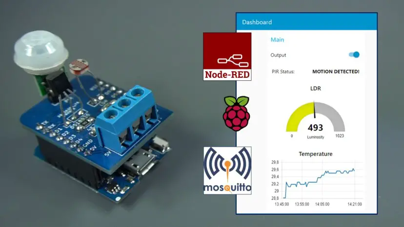Escudo multisensor ESP8266 con Nodo-RED