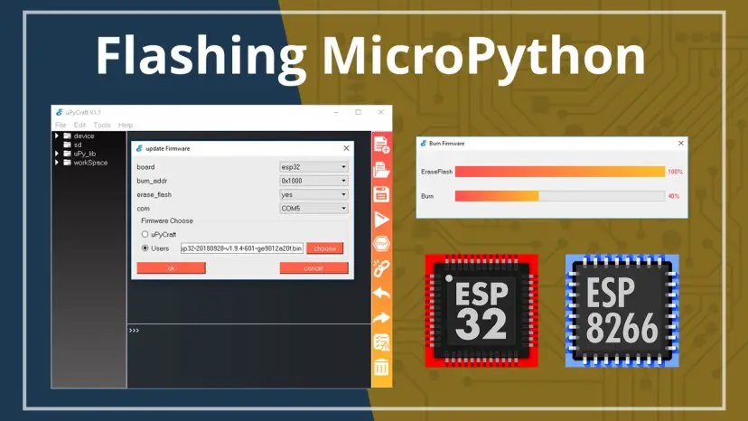 Flashear/cargar firmware MicroPython a ESP32 y ESP8266