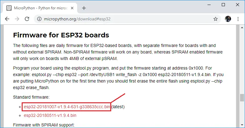 Flashear/cargar firmware MicroPython a ESP32 y ESP8266