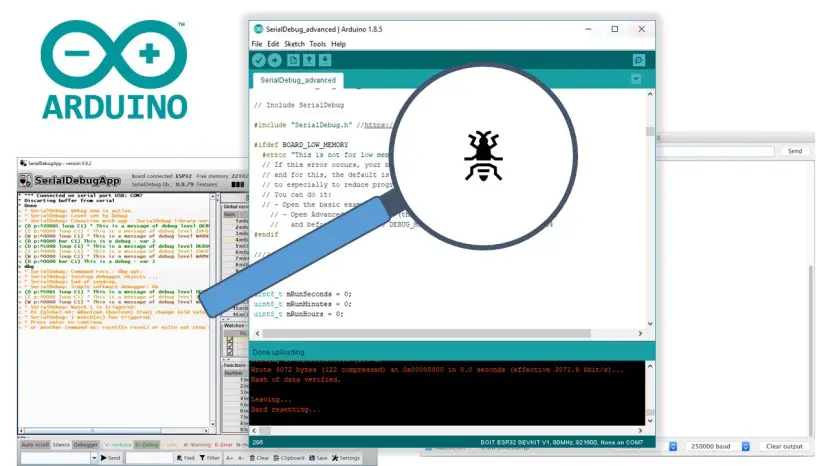 Mejor depuración para Arduino IDE: Biblioteca SerialDebug (Parte 1)