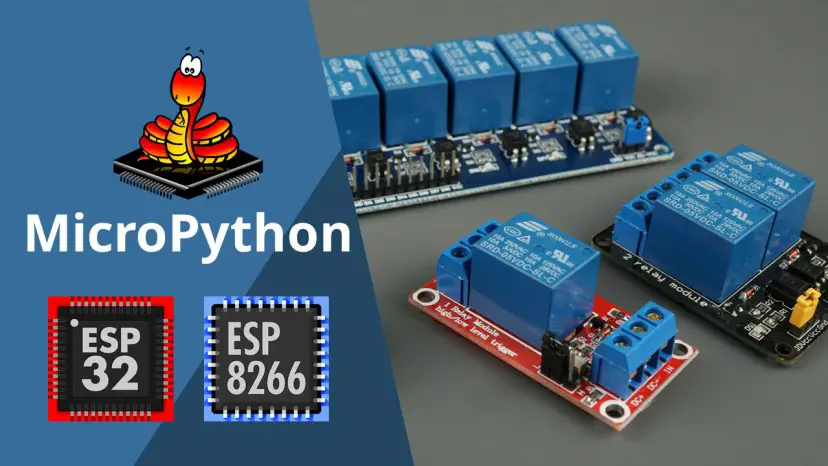 MicroPython: Módulo de relé con ESP32/ESP8266 (instrucciones + servidor web)