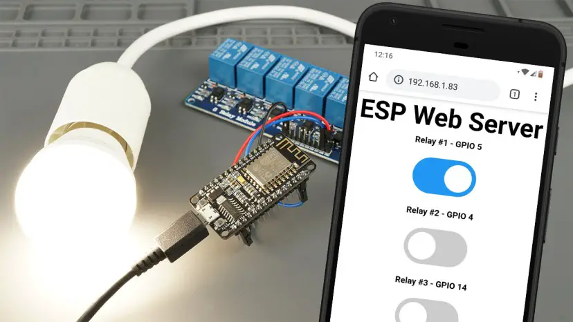 Módulo de relé ESP8266 NodeMCU - Control de dispositivos de CA (servidor web) Módulo de relé ESP8266 NodeMCU - Control de dispositivos de CA (servidor web)