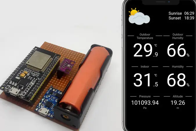 Estación meteorológica avanzada basada en ESP32 con datos meteorológicos en vivo