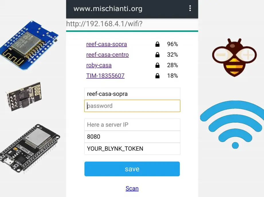 Cómo gestionar la configuración WIFI dinámica en esp8266 o esp32...
