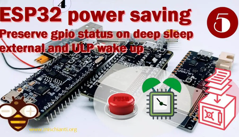 ESP32 práctico ahorro de energía: conserva el estado de gpio, externo y...