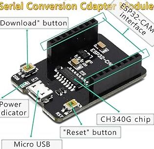 Amazon.com: 2PCS ESP32-CAM-MB, Aideepen ESP32-CAM W BT Placa ESP32 ...