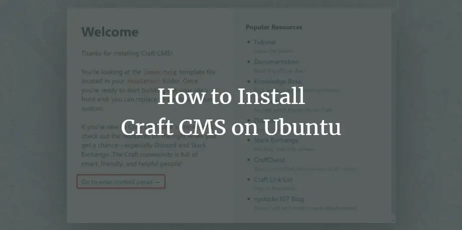 Cómo instalar Craft CMS en Ubuntu - OSNote