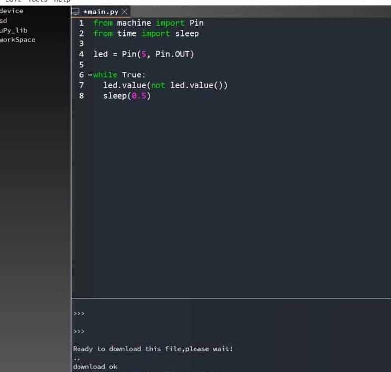 MicroPython en ESP32 usando uPyCraft IDE - Primeros pasos